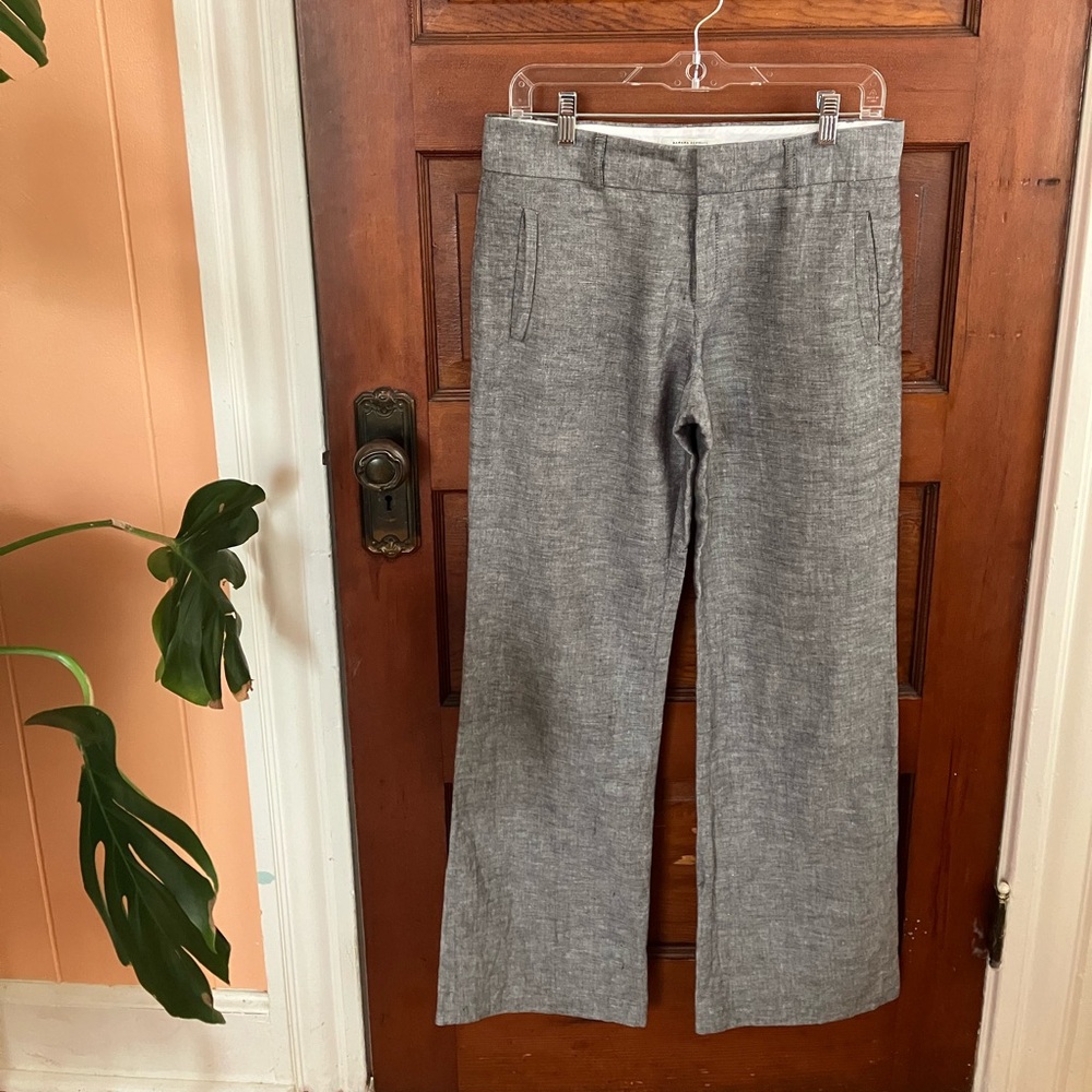 Banana Republic Linen Blend Trouser 718 Martin Fit size 6 Gray